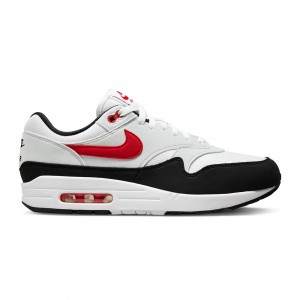 Nike Men Air Max 1 (white / university red-pure platinum-black)