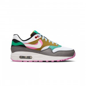 nike dress Big Kids Air Max 1 Se (black / white-playful pink-stadium green)