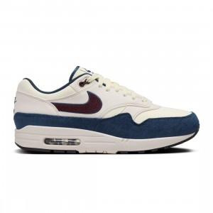 nike james Men Air Max 1 (coconut milk / burgundy crush-armory navy)