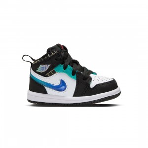 Jordan Toddlers 1 MID SE (TD) (black / siren red-white-hyper jade)