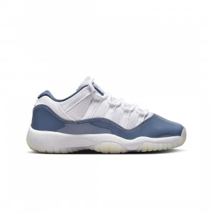 AIR JORDAN 11 RETRO LOW Big Kids (GS) (white / midnight navy-diffused blue)