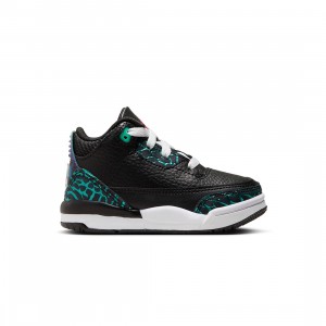 Jordan Toddlers 3 RETRO (TD) (black / siren red-hyper jade-white)