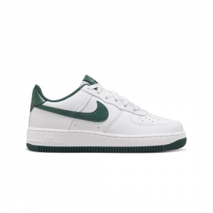 Nike Big Kids Air Force 1 (white / vintage green-oil green)