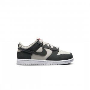 Nike Little Kids Dunk Low Hf (lt iron ore / anthracite-white-gym red)