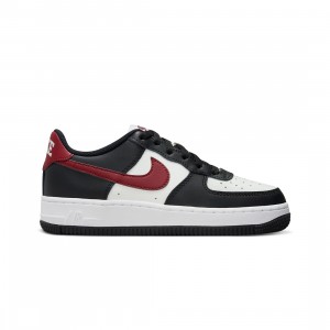 Nike Big Kids Air Force 1 Gs (black / dark team red-summit white-white)