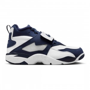 Nike Men Air Diamond Turf (white / college navy-metallic silver)