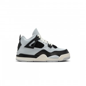 Jordan Little Kids 4 RETRO (PS) (pure platinum / metallic gold-black-sail)