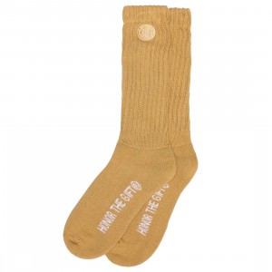 Honor The Gift Men Loose Knit Socks (yellow / mustard)