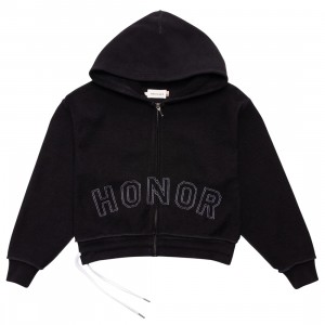 Honor The Gift Women Reversed Honoree Zip Up Hoody (black)
