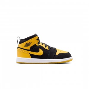 Jordan Little Kids 1 Mid SE (black / varsity maize-white)