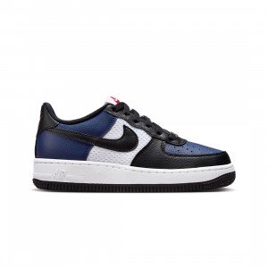 Nike Big Kids Air Force 1 Gs (midnight navy / black-white-university red)