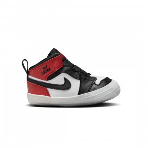 Jordan Infants 1 CRIB BOOTIE (black / black-varsity red-white)