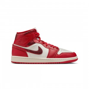 Air Jordan 1 Mid SE Women (sail / varsity red-team red)