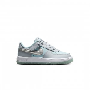 Nike Little Kids Force 1 Low Easyon Bp (pure platinum / metallic silver)