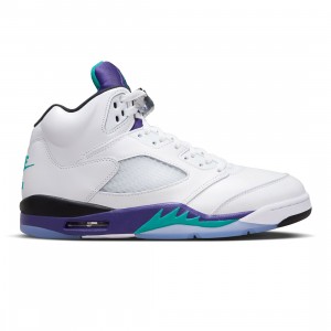 AIR JORDAN 5 RETRO OG Men (white / new emerald-grape ice-black)