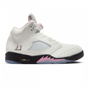 Air Jordan 5 Retro Men (white / med soft pink-black)