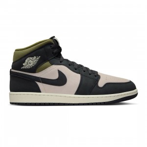 AIR JORDAN 1 MID SE Men (lt orewood brn / off noir-medium olive)