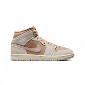 Air Jordan 1 Mid SE Women (hemp / lt orewood brn-sail)