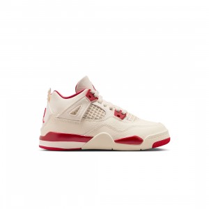 Jordan Little Kids 4 Retro (pale ivory / sierra red)