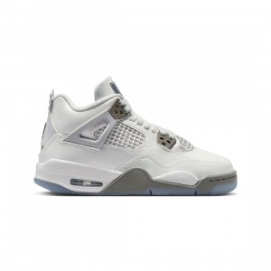 AIR JORDAN 4 RETRO Big Kids (GS) (photon dust / blue chill-flat pewter-white)