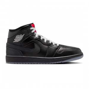 AIR JORDAN 1 MID SE Men (black / black-white-wolf grey)