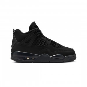 Air Jordan 4 Retro Big Kids (black / black-lt graphite)