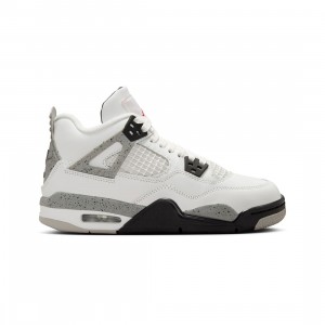 AIR JORDAN 4 RETRO OG Big Kids (summit white / fire red-cement grey-black)