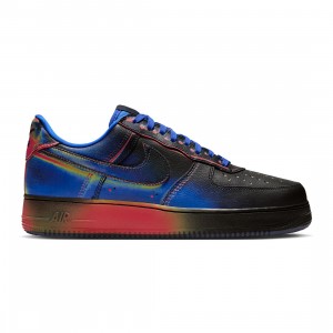 Nike Men Air Force 1 Low Retro (black / racer blue-volt ice-bright crimson)