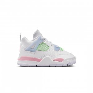 Jordan Toddlers 4 Retro (white / med soft pink-half blue)