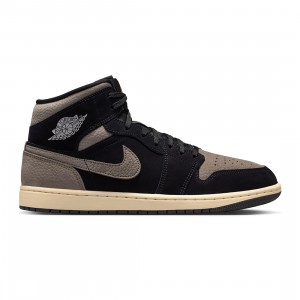 Air Jordan 1 Mid SE Men (black / olive grey-lt wild mango)