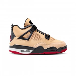 AIR JORDAN 4 RETRO Big Kids (GS) (sesame / fire red-black-white)