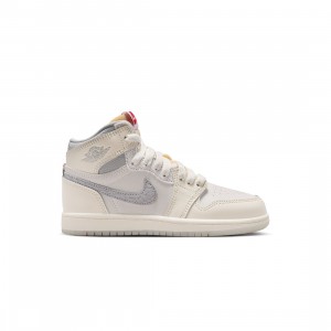 Jordan Little Kids 1 RETRO HIGH OG (PS) (sail / university red-pale ivory)
