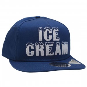 Ice Cream Black Bacon Snapback Cap (blue)
