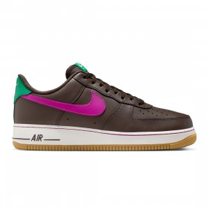 Nike Men Air Force 1 '07 (baroque brown / vivid purple-stadium green)