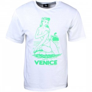 Stussy Men Aloha Cities Tee - Venice Beach (white / green)