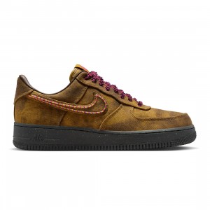 Nike Men Air Force 1 (desert moss / fierce pink-midwest gold)