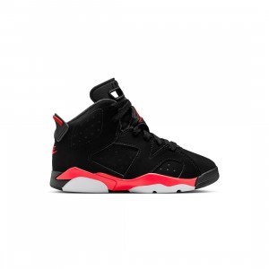 Jordan Little Kids 6 Retro Infrared (black / lt crimson)