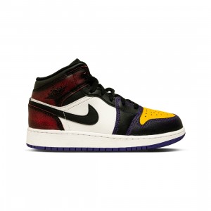 AIR JORDAN 1 MID SE BG Big Kids (true red / black-white-court purple)