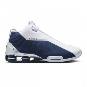 Nike Men Shox Bb4 (white / midnight navy-metallic silver)