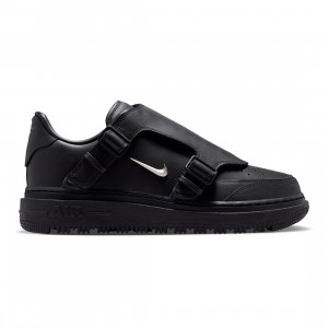 Nike Men Air Force 1 Luxe (black / metallic silver-anthracite)