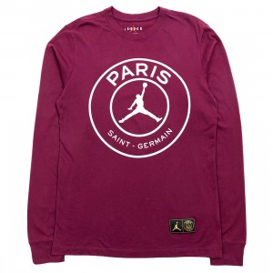 Jordan Men Jordan x Paris Saint-Germain Long Sleeves Tee (bordeaux)