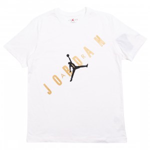 Jordan Men HBR Tee (white / metallic gold)