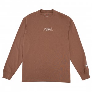 Jordan Men Flight Essentials Long Sleeves Tee (archaeo brown)