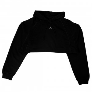 Jordan Women Sport Cropped Pullover Hoodie (black / black / black / stealth)