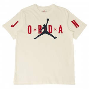 Jordan Men Air Stretch Tee (white / midnight navy / gym red)