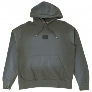 Jordan Men Flight Fleece Washed Pullover Hoodie (iron grey)