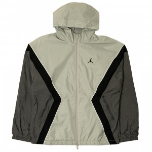 Jordan Men Brooklyn Hooded Draft Jacket (lt smoke grey / iron grey / white / black)