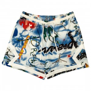 Jordan Men Sport Dri-FIT Woven Printed Diamond Shorts (white / black)
