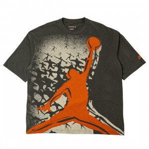 Jordan Men M J North Carolina Reissue Oversize Crew Neck Tee (iron grey / starfish / starfish)