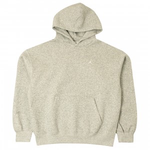 Jordan Men Brooklyn Fleece Oversized Full-Zip Hoodie (grey heather / white)